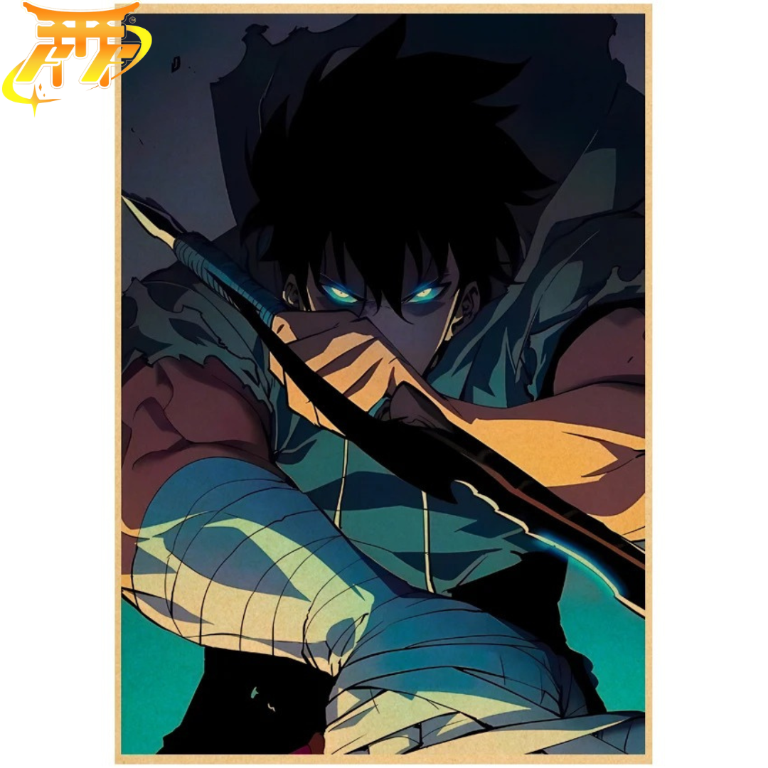 Poster Sung Jinwoo "Assalto del Cacciatore" - Solo Leveling™