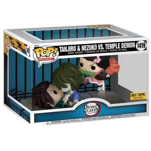 Action Figure POP Tanjiro & Nezuko vs Il Demone del Tempio - Demon Slayer™