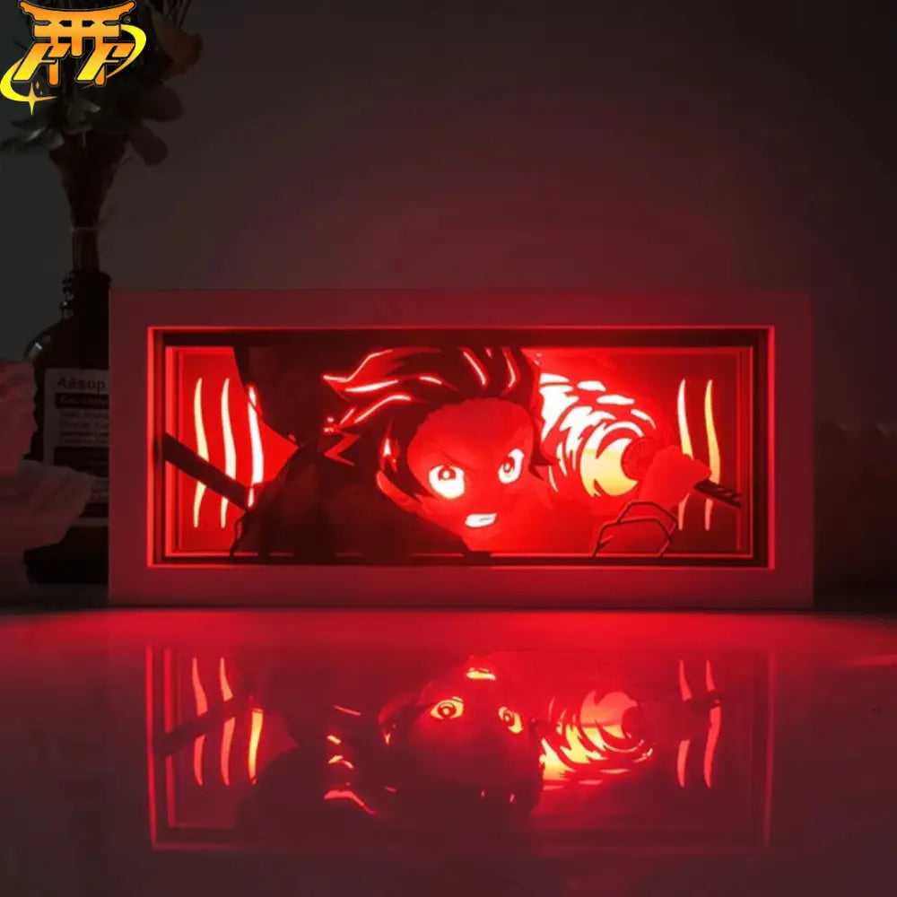 Lampade LED 3D Tanjiro ’Danse del Dio del Fuoco’ - Demon Slayer™