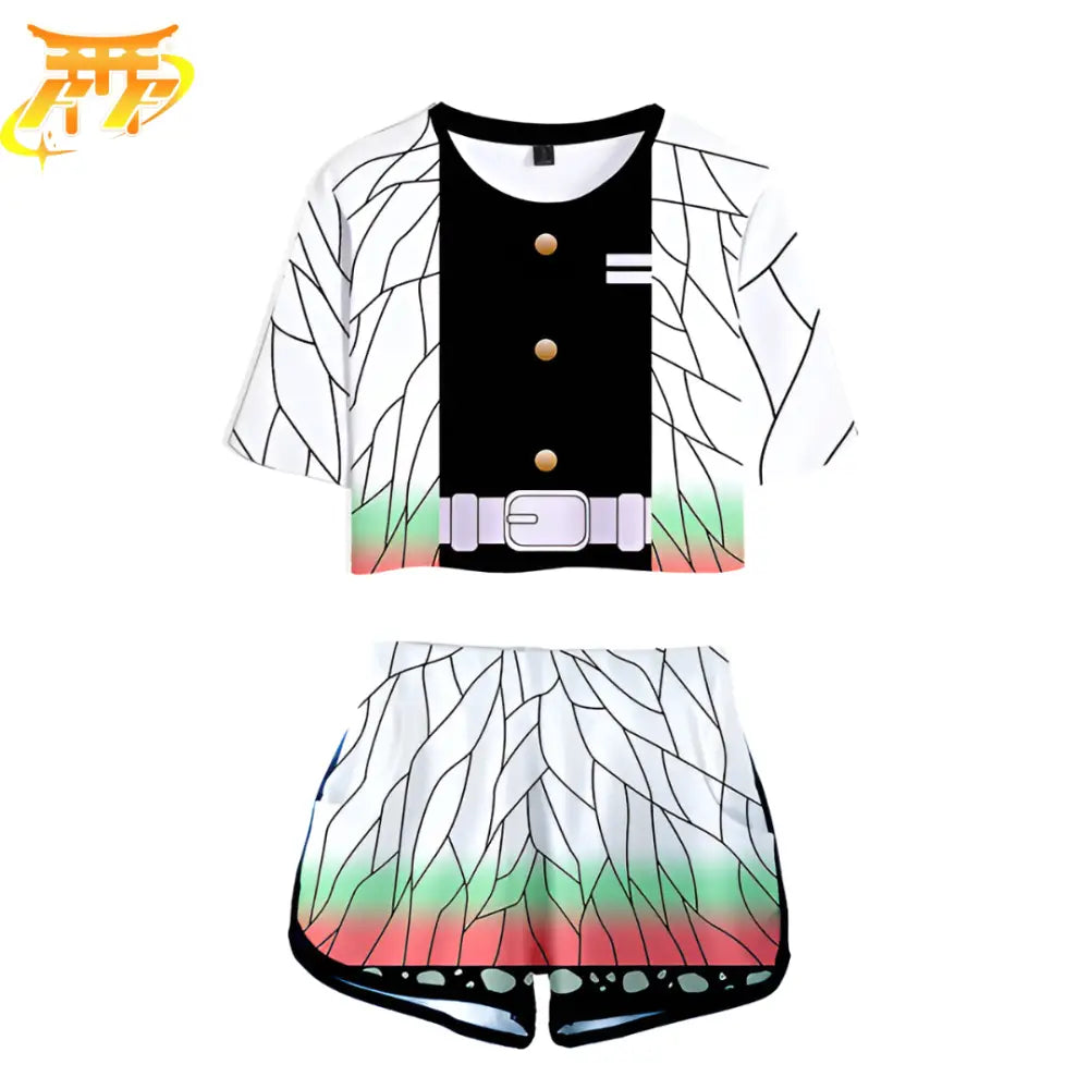 Pigiama Donna Kocho Bianco e Nero - Demon Slayer™