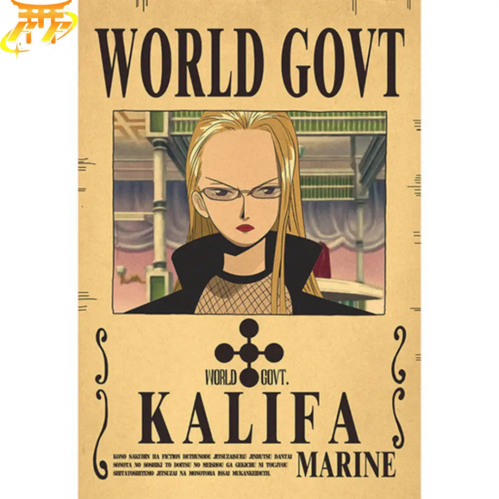 Poster Wanted Kalifa - One Piece™