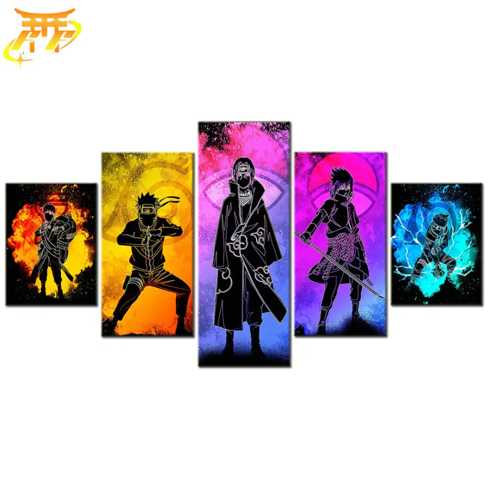Quadro Gaara & Naruto & Itachi & Sasuke - Naruto Shippuden™