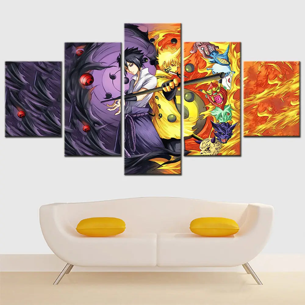 Quadro Sasuke e Naruto Ermita Rikudo - Naruto Shippuden™