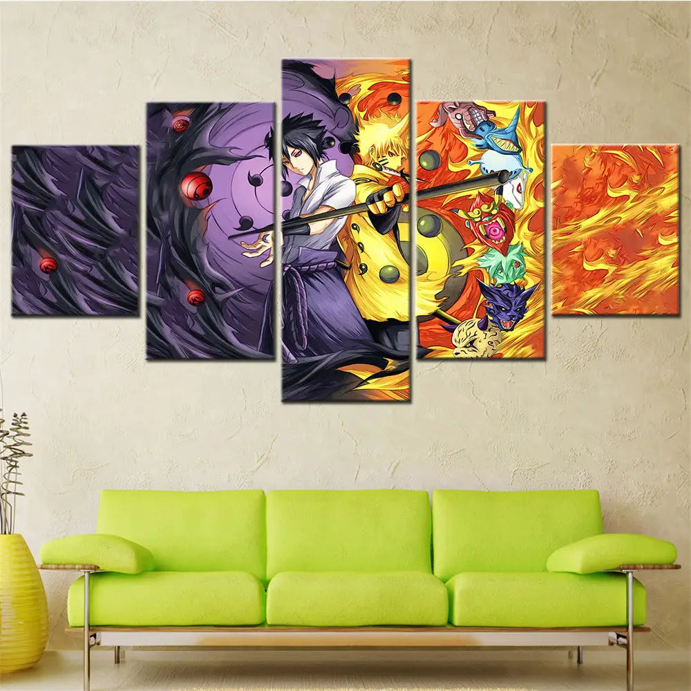 Quadro Sasuke e Naruto Ermita Rikudo - Naruto Shippuden™