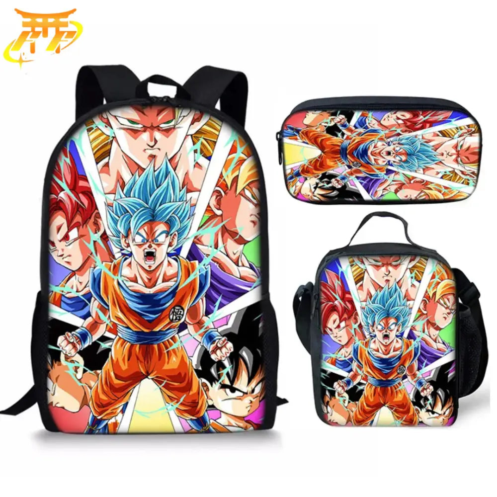 Zaino con Astuccio e Borsa Le Trasformazioni di Goku - Dragon Ball Z™