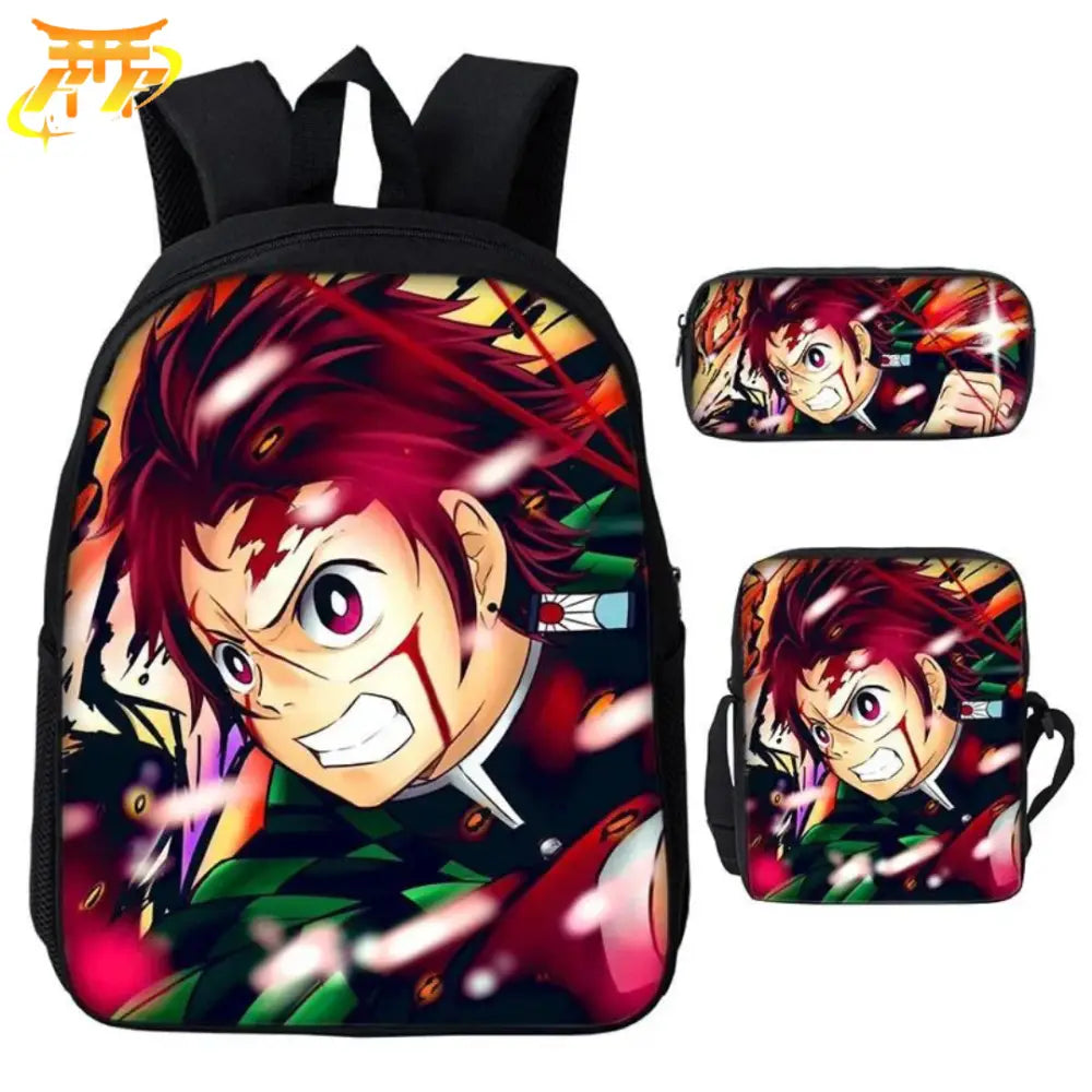 Zaino con Astuccio e Borsa Tanjiro Kamado Danza del Fuoco - Demon Slayer™