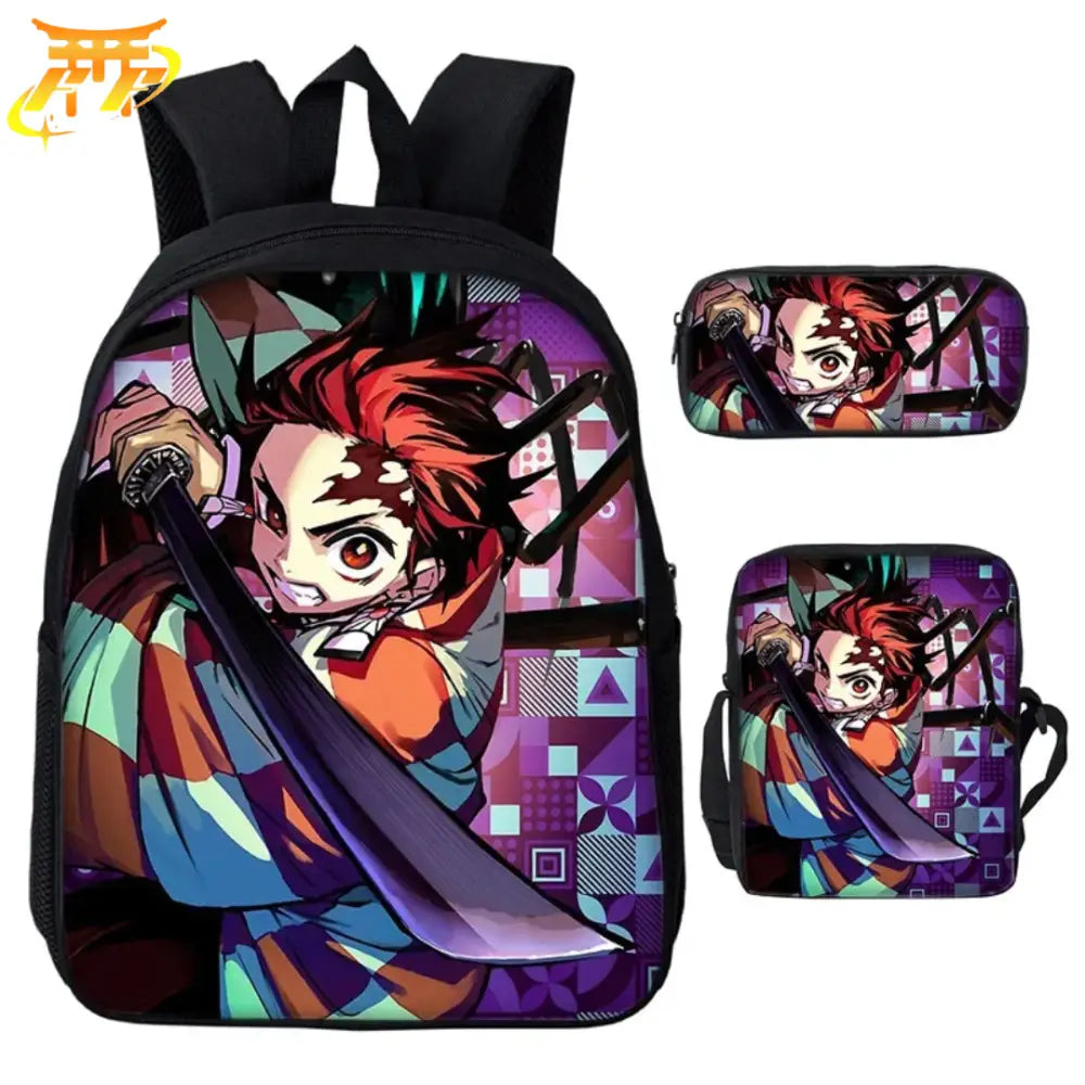 Zaino con Astuccio e Borsa Tanjiro Kamado - Demon Slayer™
