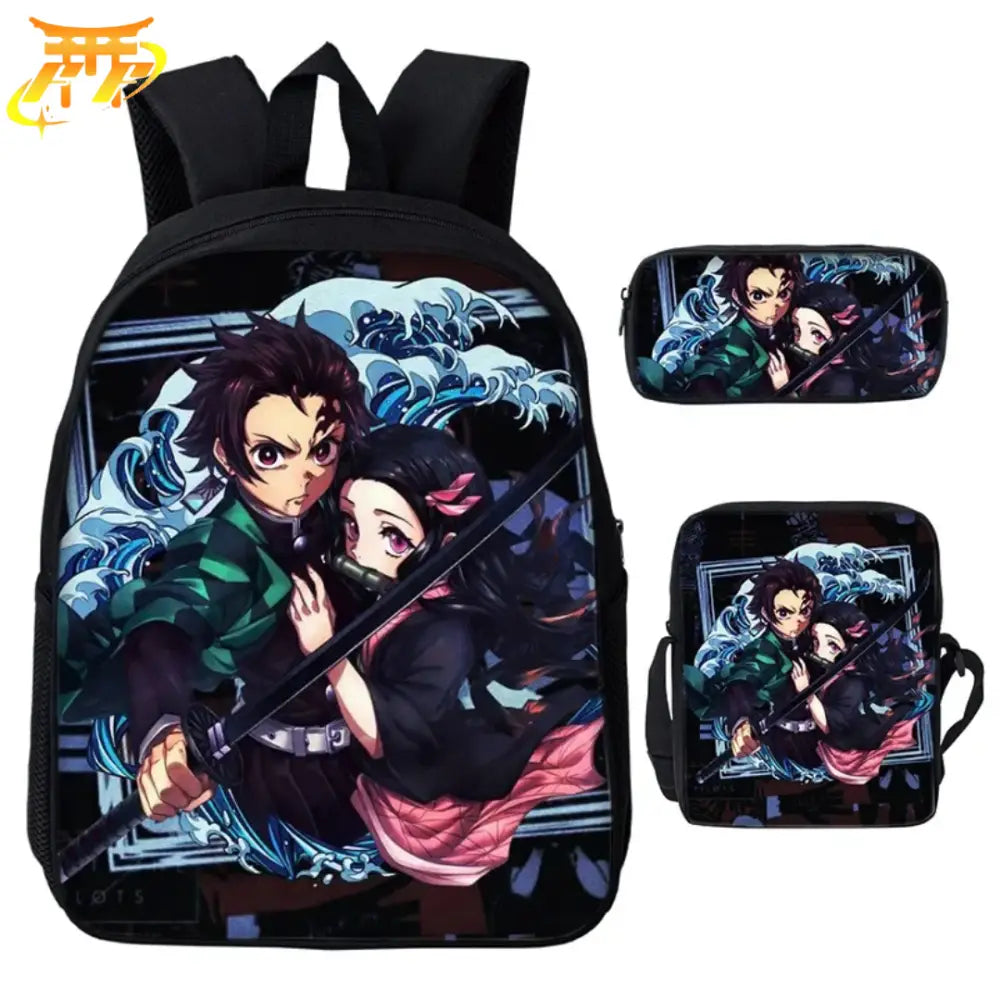 Zaino con Astuccio e Borsa Tanjiro & Nezuko - Demon Slayer™