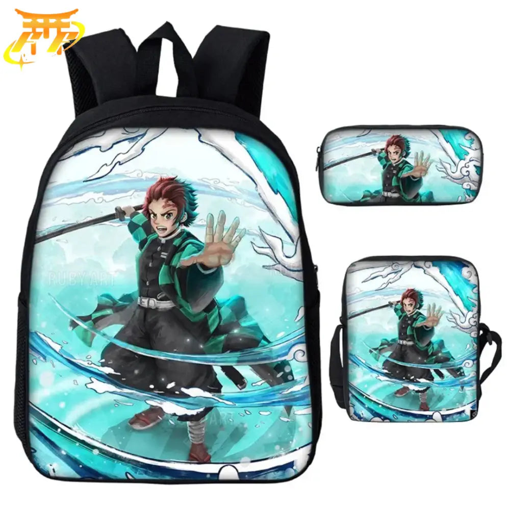 Zaino con Astuccio e Borsa Tanjiro Soffio dell’Acqua - Demon Slayer™