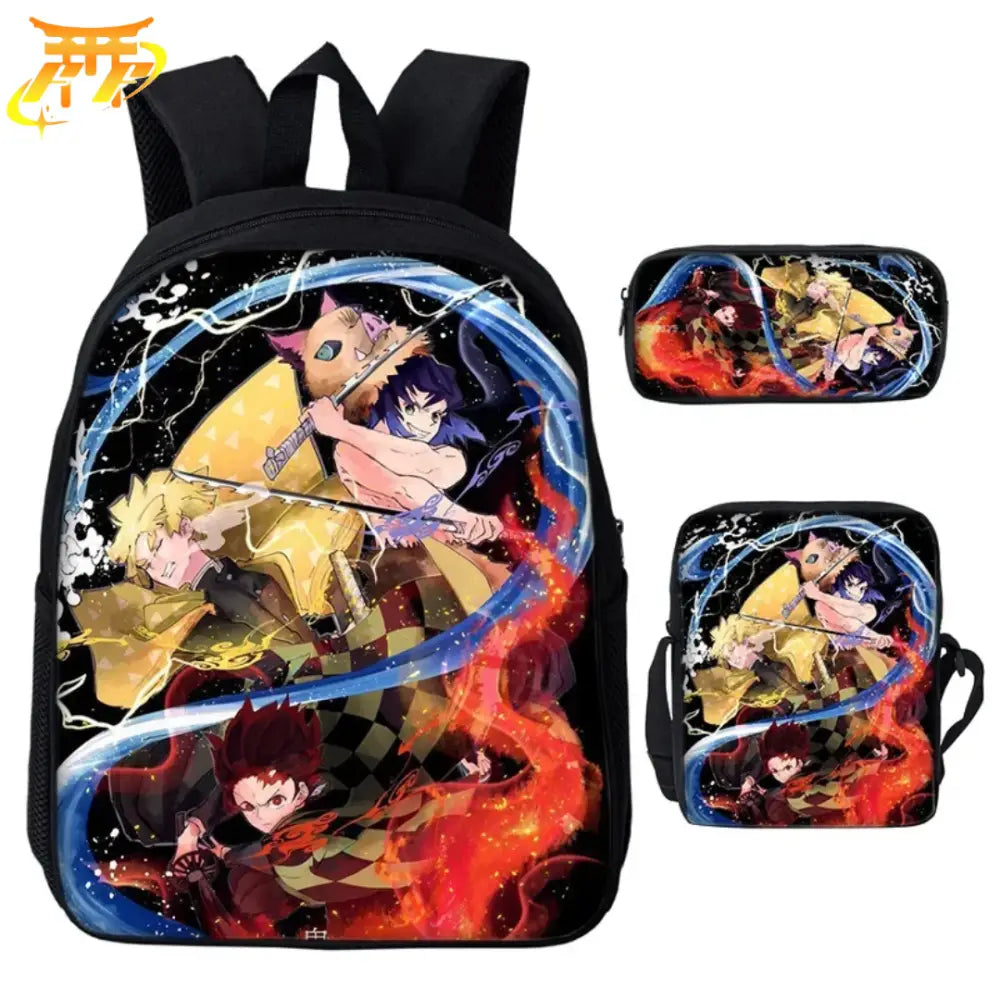 Zaino con Astuccio e Borsa Tanjiro x Zenitsu x Inosuke - Demon Slayer™