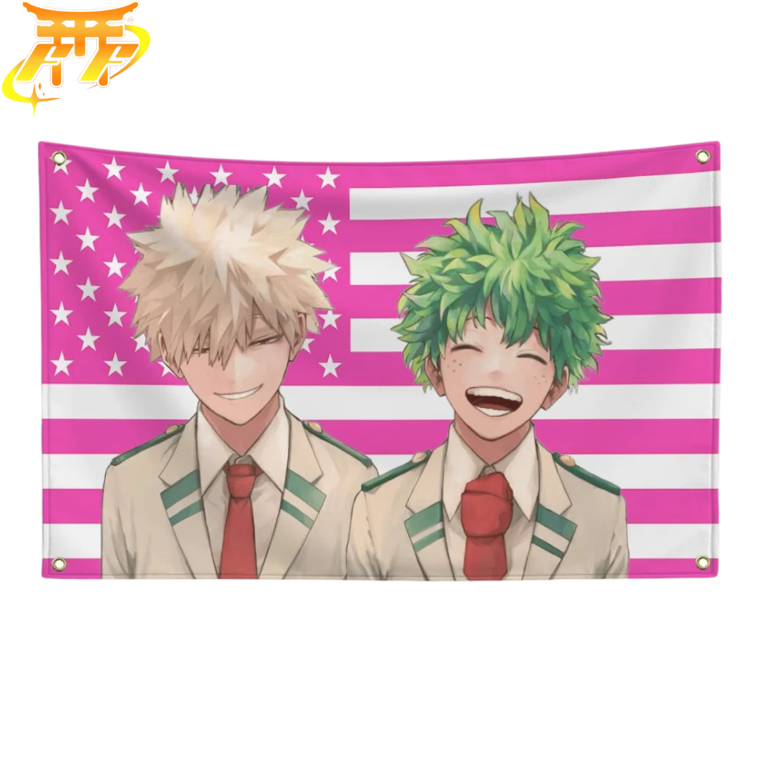 Bandiera Bakugo & Midoriya "Sorrisi da Eroi" – My Hero Academia™