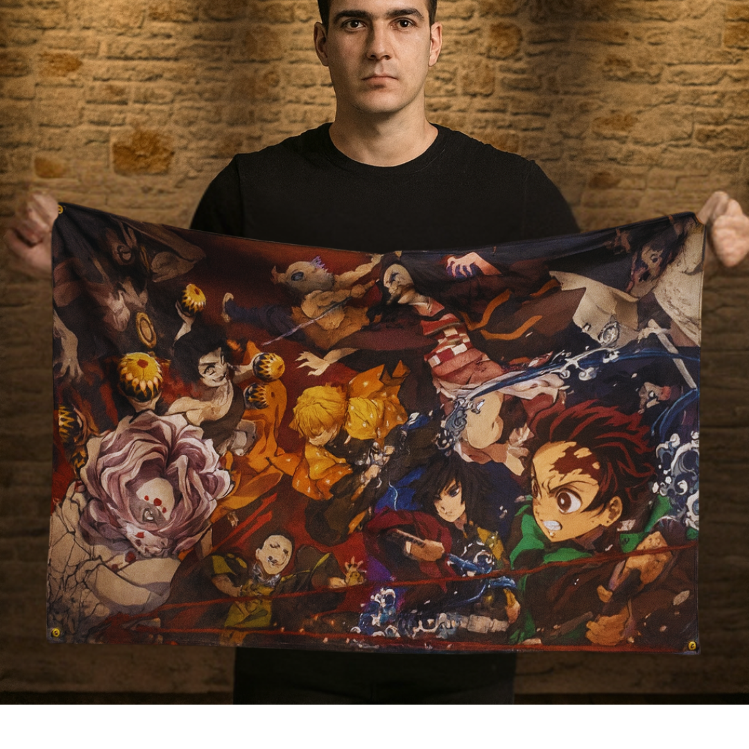 Bandiera Cacciatori "Combattimento contro i Demoni" – Demon Slayer™