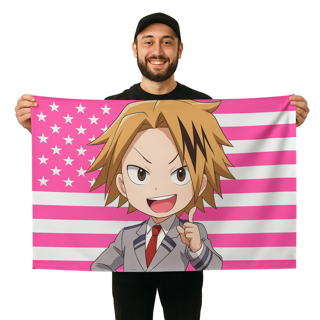 Bandiera Denki Kaminari "Stile Chibi Studente" – My Hero Academia™