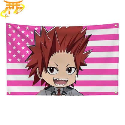 Bandiera Eijiro Kirishima "Stile Chibi Studente" – My Hero Academia™
