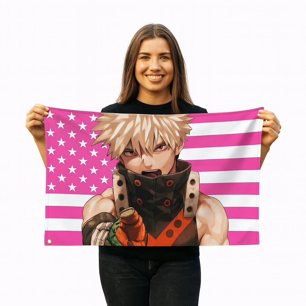 Bandiera Katsuki Bakugo "Esplosione Eroica" – My Hero Academia™