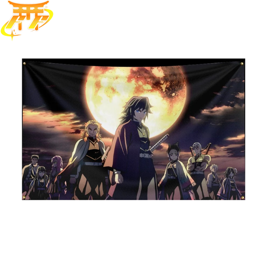 Bandiera Pilastri "Sotto la Luna Insanguinata" – Demon Slayer™