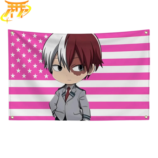 Bandiera Shoto Todoroki "Stile Chibi Studente" – My Hero Academia™