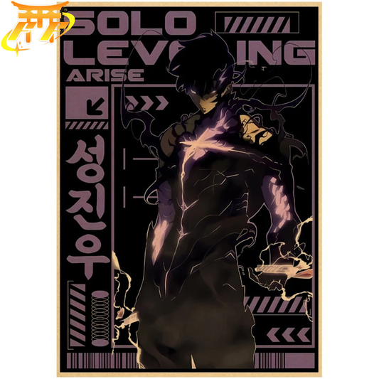 Poster Sung Jinwoo "Forza Oscura" - Solo Leveling™