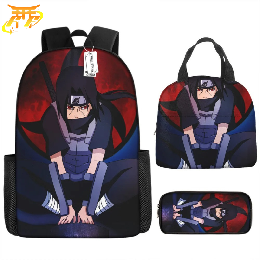 Zaino con Astuccio e Borsa Itachi Uchiwa - Naruto Shippuden™