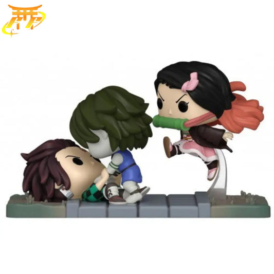 Action Figure POP Tanjiro & Nezuko vs Il Demone del Tempio - Demon Slayer™