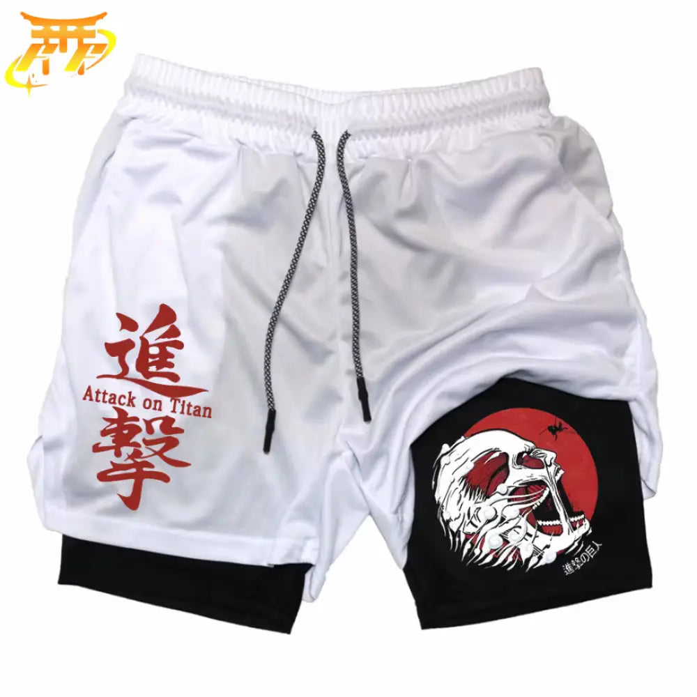 Pantaloncini Gigante Corazzato Bianchi e Neri - Attack on Titan™