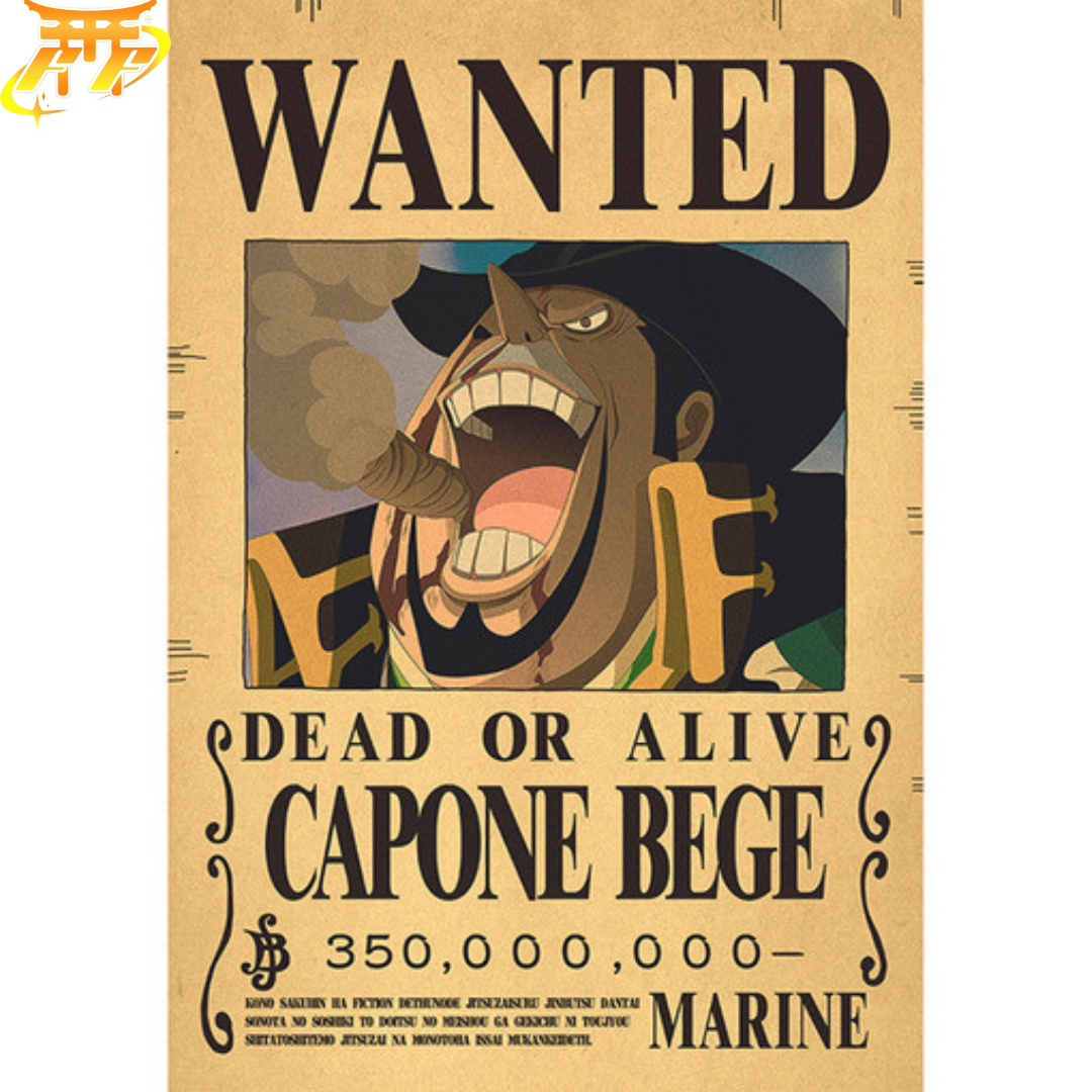 Poster Wanted Capone Bege - One Piece™