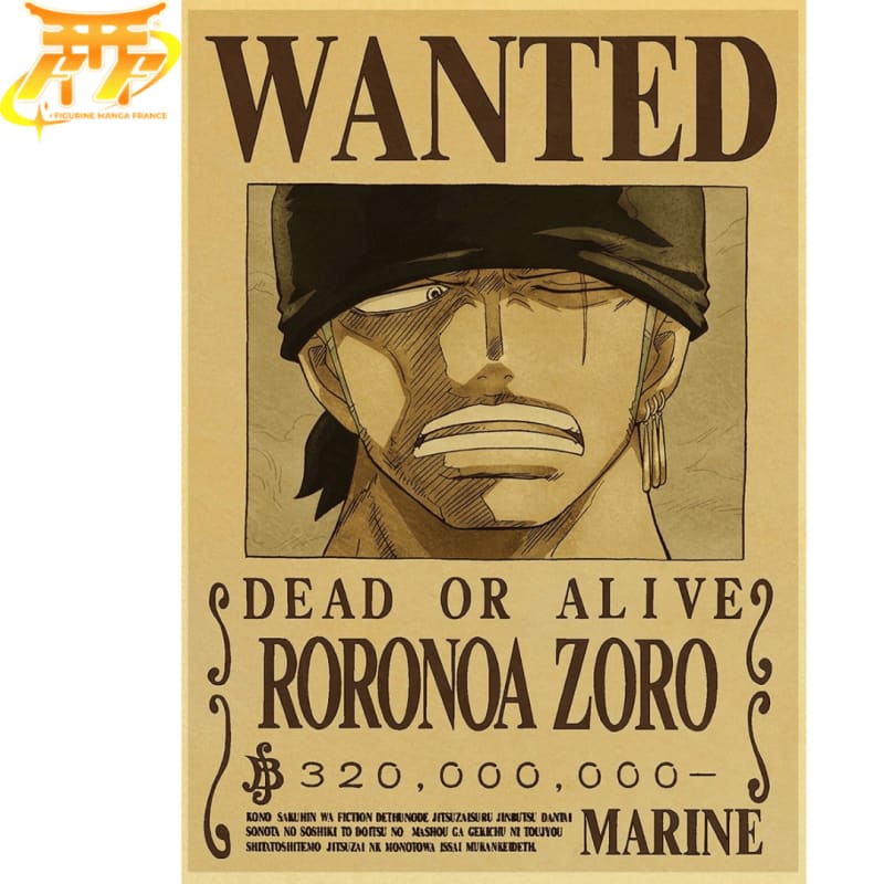 Poster Wanted Roronoa Zoro - One Piece™