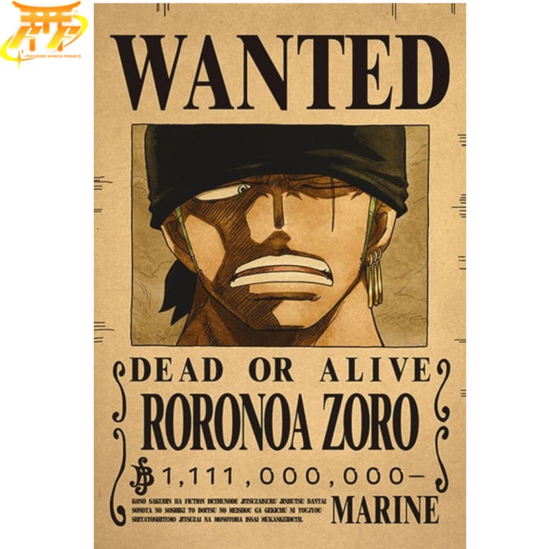 Poster Wanted Roronoa Zoro ’Post Wano’ - One Piece™