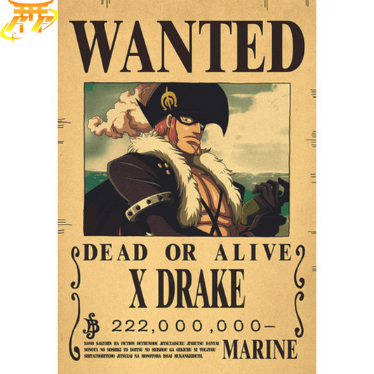 Poster Wanted X Drake - One Piece™