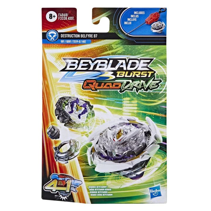 Trottola Distruzione Belfyre B7 Nexus-Q Revolve-Q + Quake-2 - Beyblade Burst QuadDrive™