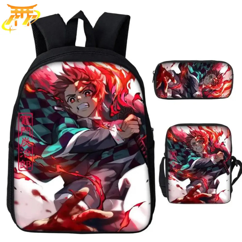 Zaino con Astuccio e Borsa Il Soffio del Sole - Demon Slayer™