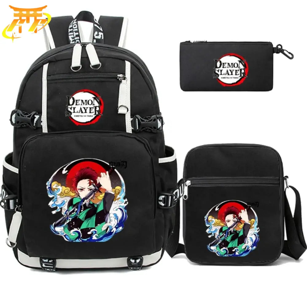 Zaino con Astuccio e Borsa Tanjiro 1° Movimento - Demon Slayer™