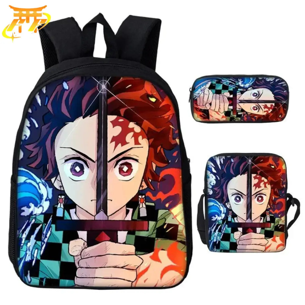 Zaino con Astuccio e Borsa Tanjiro il Cacciatore di Demoni - Demon Slayer™